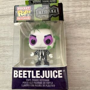 Beetlejuice Keychain - Green and Purple Funko Pop NWT